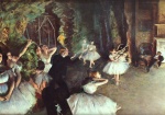 Edgar Degas  - Bilder Gemälde - Rehearsal on the Stage
