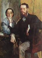 Edgar Degas  - Bilder Gemälde - The Duke and Duchess Morbilli