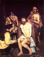 Edouard Manet  - Bilder Gemälde - Jesus Mocked by the Soldiers