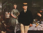 Edouard Manet  - Peintures - Le déjeuner dans l'atelier