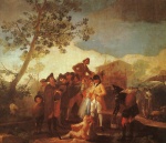 Francisco Jose de Goya  - Peintures - aveugle jouant de la guitare