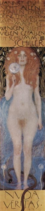 Gustav Klimt - Bilder Gemälde - Nuda Veritas