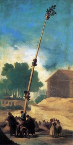 Francisco de Goya  - Peintures - Le mât de cocagne (La de cucaña)