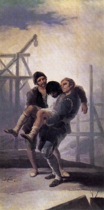 Francisco Jose de Goya  - Peintures - Le maçon blessé