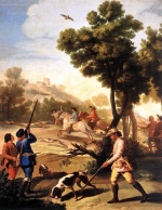 Francisco de Goya  - Peintures - Chasse aux cailles