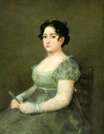 Francisco de Goya  - Peintures - Femme avec un éventail