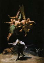 Francisco de Goya  - Peintures - Sorcières dans les airs
