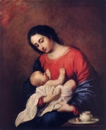 Francisco de Zurbaran - Peintures - Vierge à l'Enfant