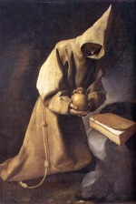 Francisco de Zurbaran - Peintures - Méditation de Saint François