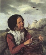 Frans Hals  - Peintures - Jeune pêcheuse