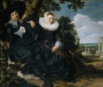 Frans Hals  - paintings - Marriage Portrait of Isaac Massa en Beatrix van der Laen