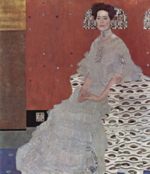 Gustav Klimt  - Peintures - Portrait d'Hermine Gallia