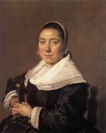 Frans Hals  - Peintures - Portrait d'une femme assise (supposée Maria Vernatti)