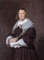 Frans Hals  - Bilder Gemälde - Portrait of a Standing Woman