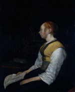 Gerhard ter Borch - paintings - Girl in Peasant Costume