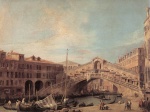 Canaletto - Bilder Gemälde - Grand Canal (The Rialto Bridge from the South)