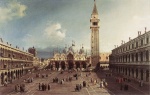 Canaletto - Bilder Gemälde - Piazza San Marco with the Basilica