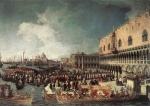 Canaletto  - Bilder Gemälde - Reception of the Ambassador in the Doges Palace