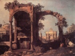 Canaletto  - Peintures - Ruines et bâtiments classiques