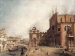 Canaletto  - paintings - Santi Giovanni e Paolo and the Scuola di San Marco