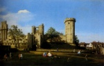 Canaletto  - Peintures - La façade orientale du château de Warwick