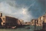 Canaletto  - paintings - The Grand Canal from Rialto toward the North