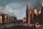 Canaletto  - Bilder Gemälde - The Grand Canal near Santa Maria della Carita