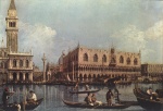 Canaletto  - Bilder Gemälde - View of the Bacino di San Marco