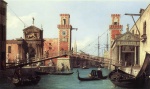 Canaletto  - Peintures - Vue de l'entrée de l'Arsenal