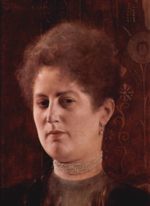 Gustav Klimt  - Peintures - Portrait d'une femme
