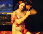 Giovanni Bellini  - Bilder Gemälde - Young Woman at her Toilet