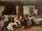 Gustave Courbet  - Peintures - Habillage de la jeune fille morte