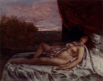 Gustave Courbet  - Peintures - Femme Nue Endormie