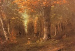 Gustave Courbet  - paintings - Forest in Autumn 