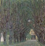 Gustav Klimt  - Bilder Gemälde - Weg im Park von Schloss Kammer