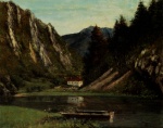 Gustave Courbet  - paintings - Les Doubs a la Maison-Monsieur