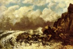Gustave Courbet  - Peintures - Marine à Etretat