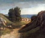 Gustave Courbet  - Peintures - Paysage à Gruyère
