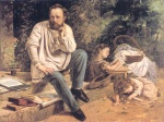Gustave Courbet  - Peintures - Portrait de Proudhon en 1853