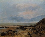 Gustave Courbet  - Peintures - Bord de mer rocheux 
