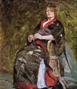 Henri de Toulouse Lautrec  - Peintures - Lili Grenier en kimono