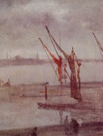 James Abbott McNeill Whistler - paintings - Chelsea Wharf (Grey and Silver)