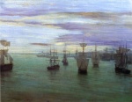 James Abbott McNeill Whistler - Peintures - Crépuscule en couleur chair et vert (Valparaiso)