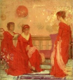 James Abbott McNeill Whistler - paintings - Harmony in Flesh Colour and Red