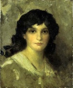 James Abbott McNeill Whistler - Peintures - Tête d'une jeune femme