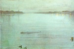 James Abbott McNeill Whistler  - Peintures - Nocturne (bleu et argent)