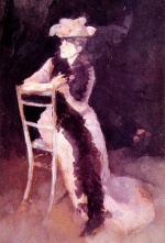 James Abbott McNeill Whistler  - Peintures - Portrait de Mme Whibley