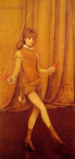 James Abbott McNeill Whistler  - Peintures - La jeune fille au costume doré Connie Gilchrist