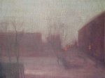 James Abbott McNeill Whistler  - Peintures - Trafalgar Square (neige sur Chelsea)