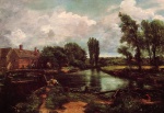 John Constable - Peintures - Un moulin à eau